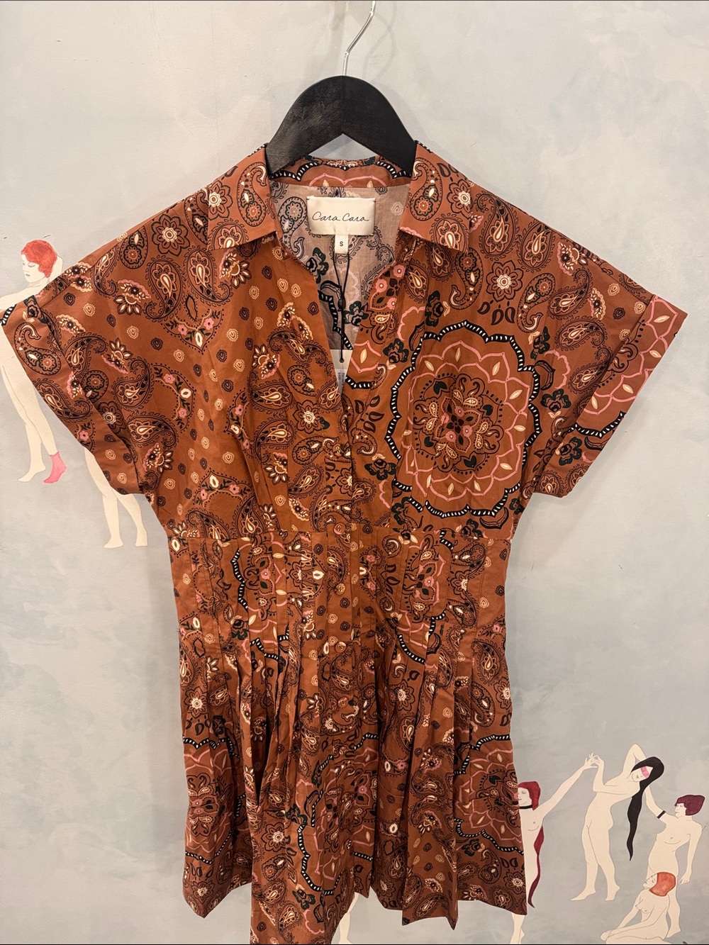 Cara Cara Nash Mini Dress in Bandana Camel